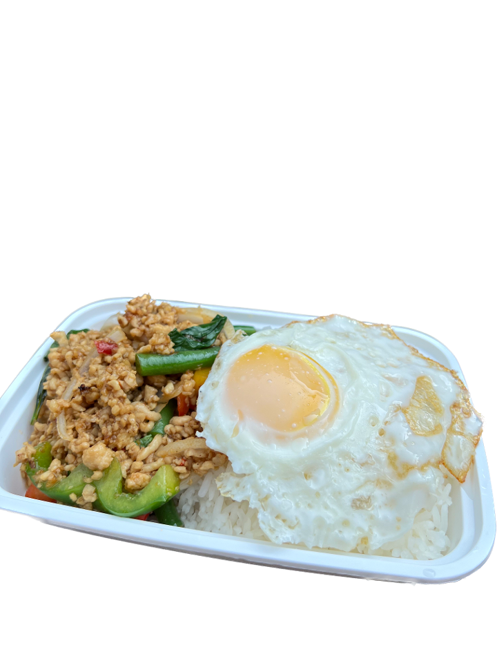 Krapow Gai Sub Kai Daow (L)