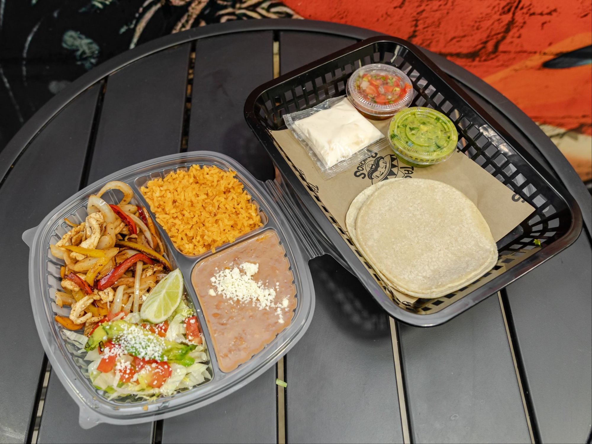 Chicken fajita plate