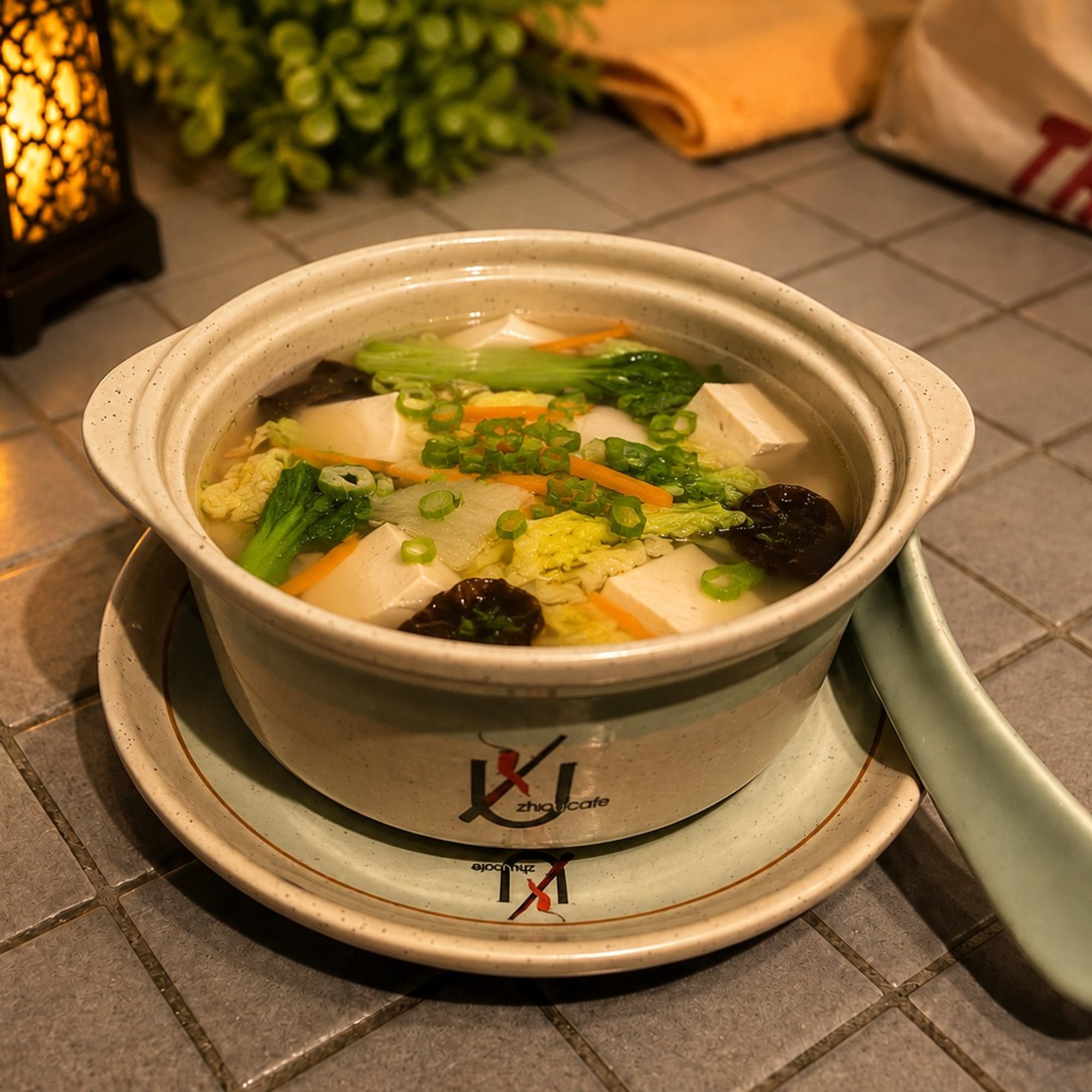Bean Curd & Vegetable Soup / 素菜豆腐汤