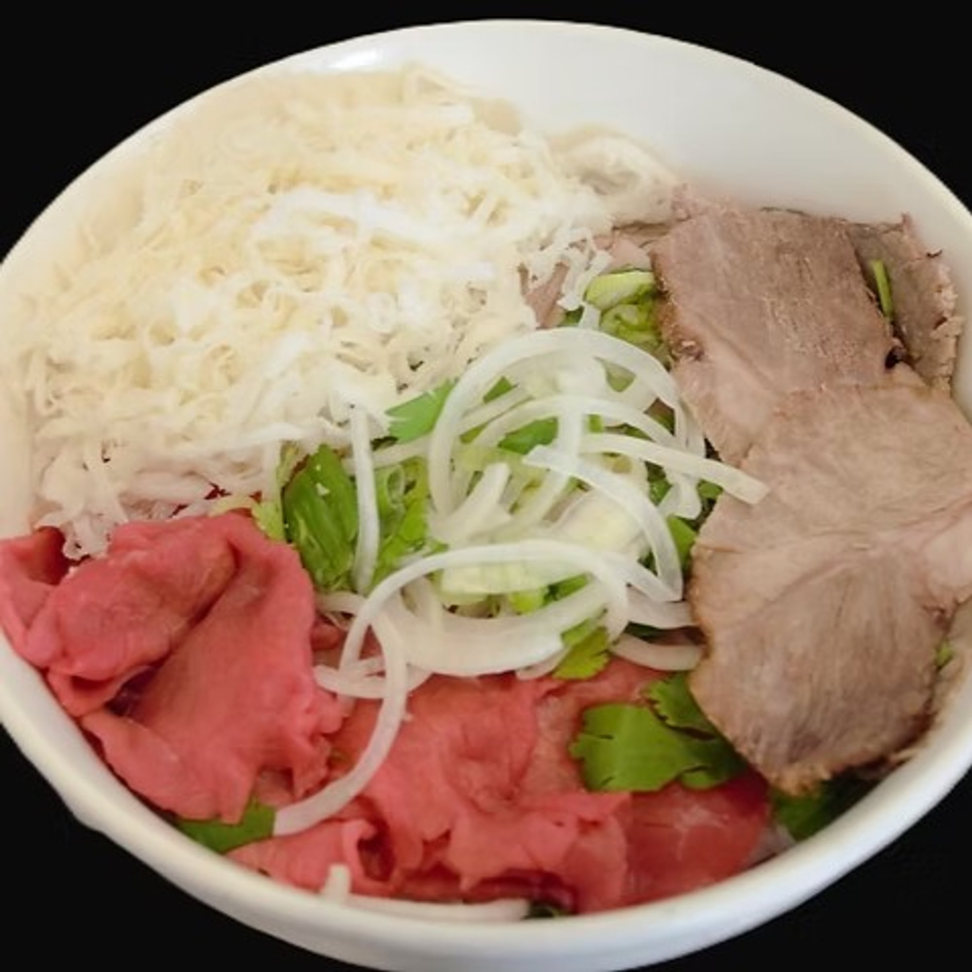 Pho with Rare Beef, Well-done Brisket, and Tripe
