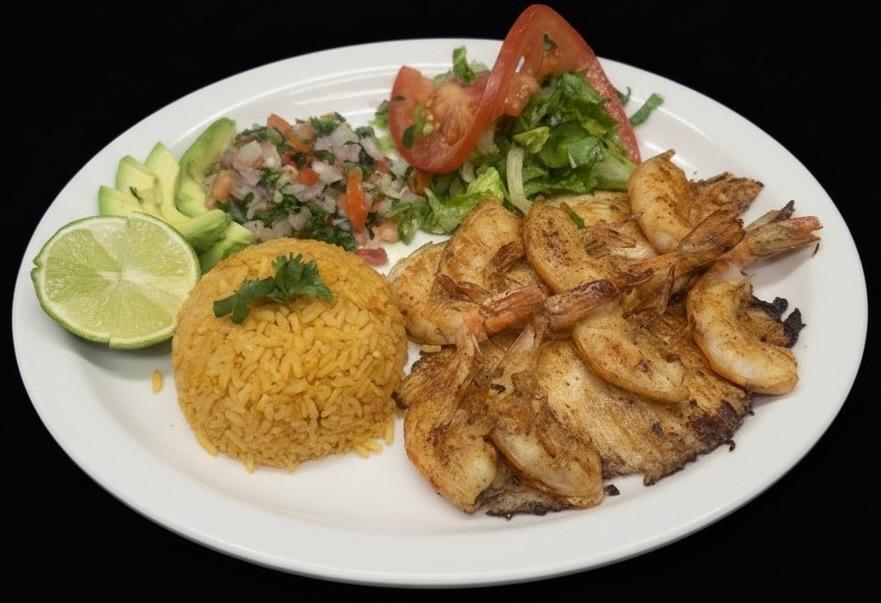Filete con Camarones