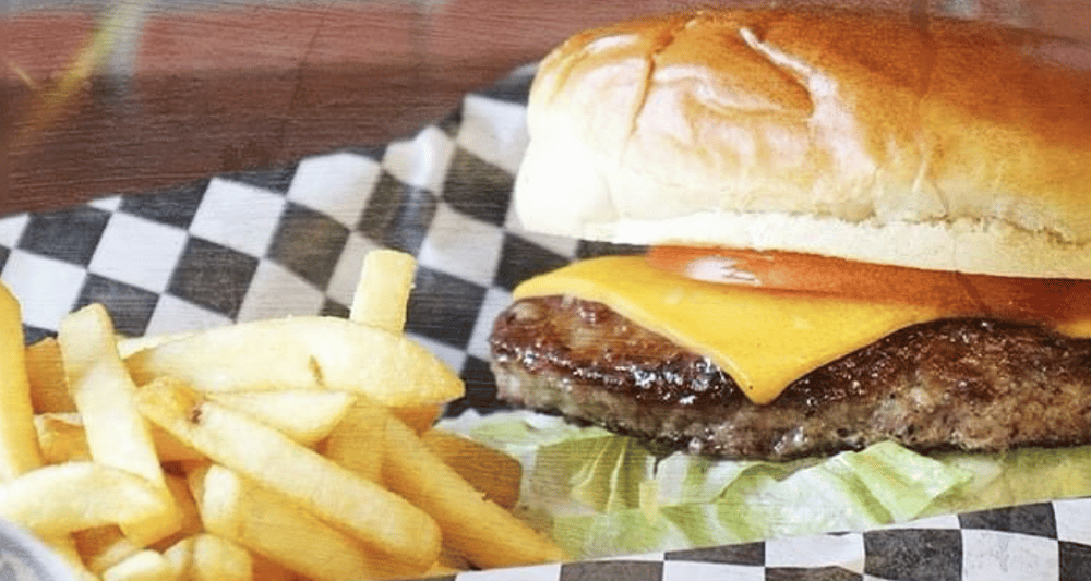 1/4 Lb. Cheese Burger with Fries and Fountain Drink