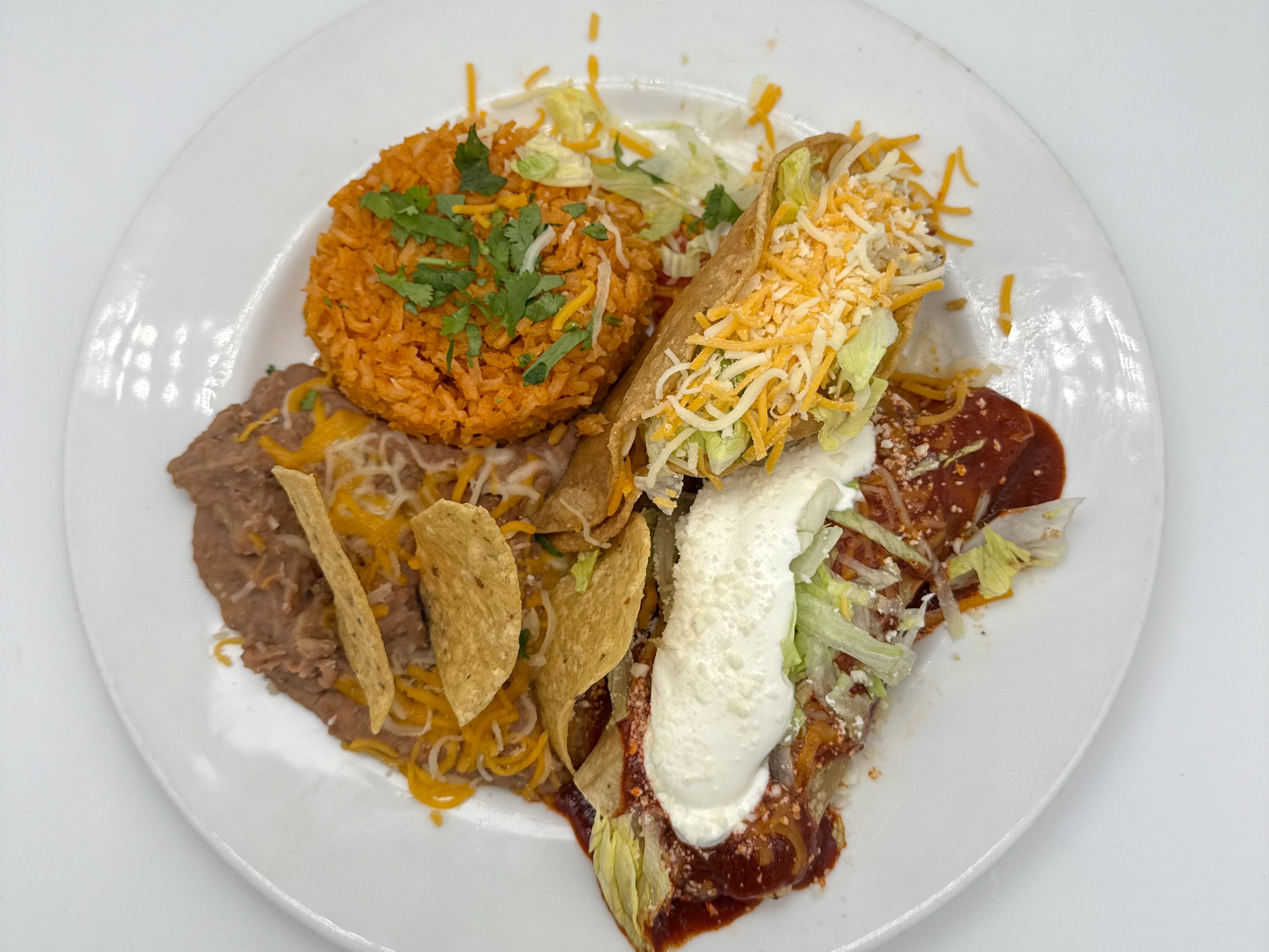 Beef Taco & Cheese Enchilada Combo
