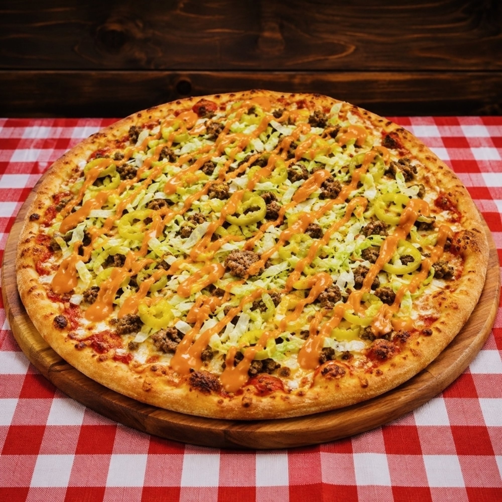 Large Mexican Taco Pizza 14 (Greek Style)