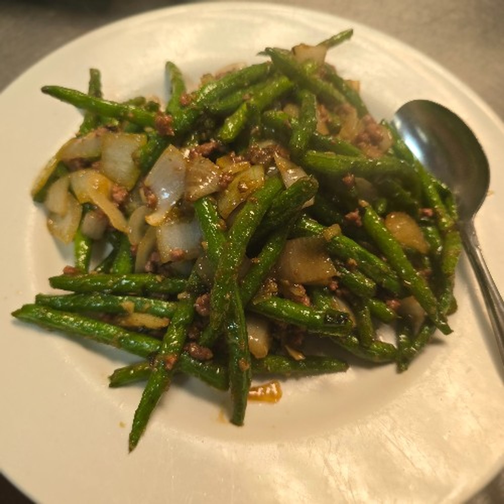 V8. Stir Fried String Beans with Garlic Sauce