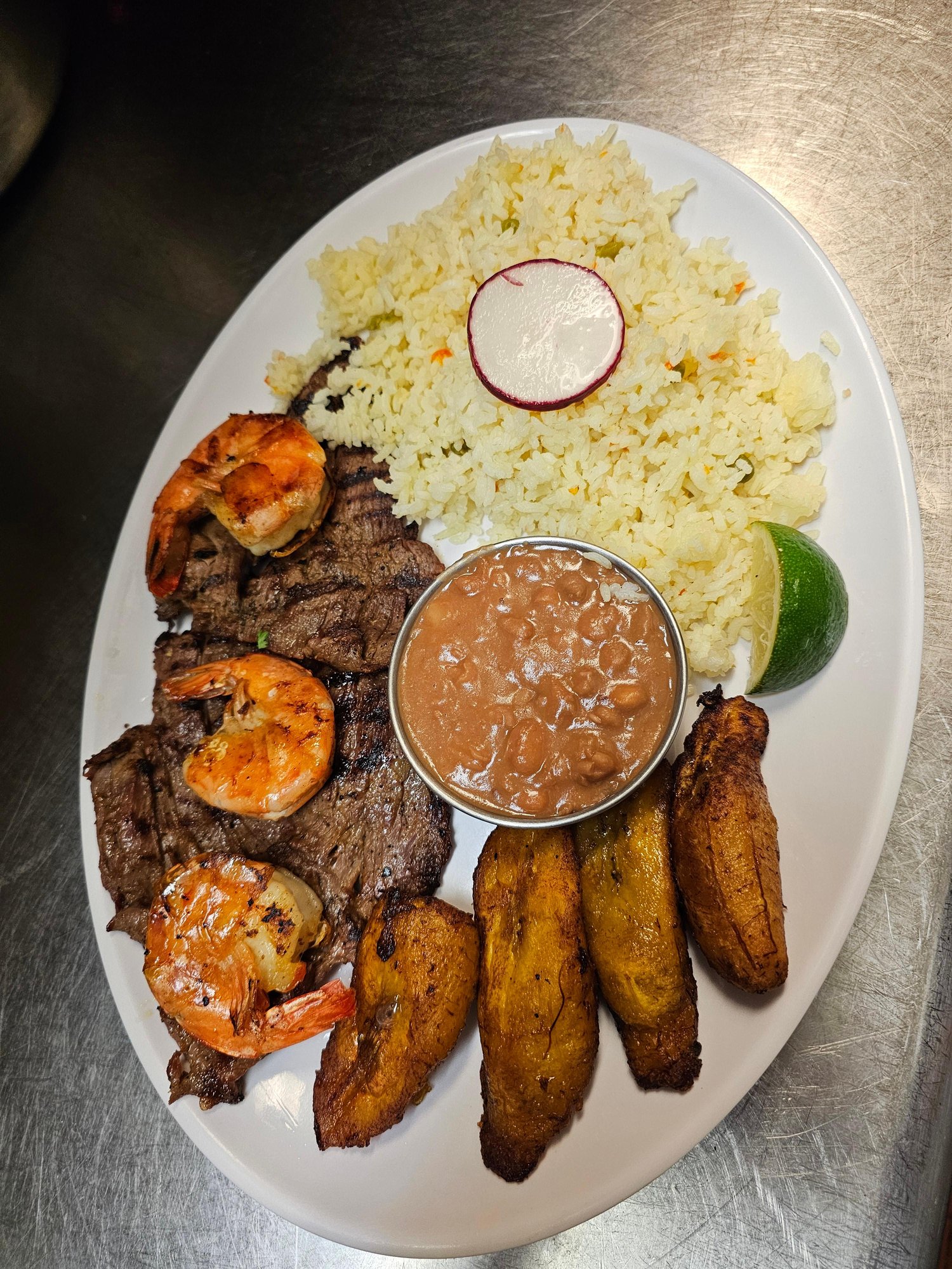 Carne Asada Con Camaron
