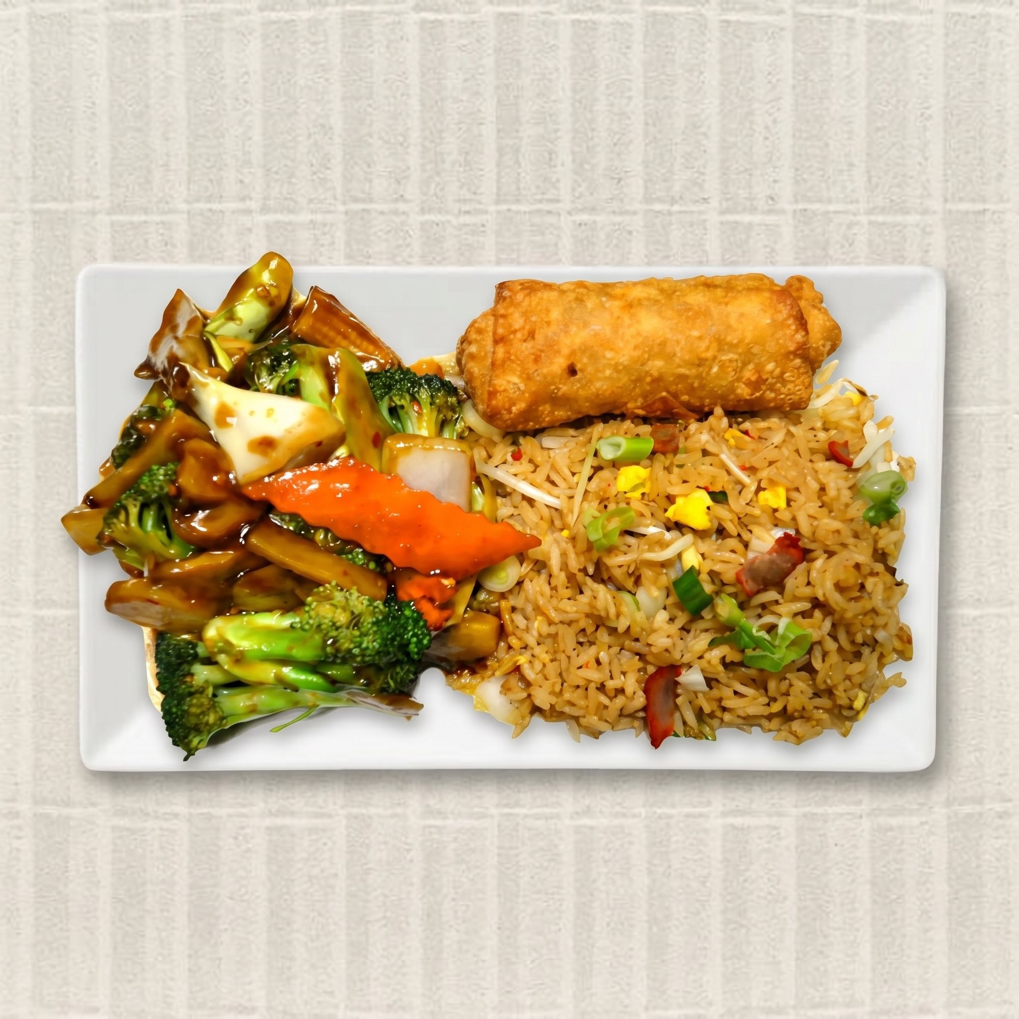 40. Hunan Beef or Chicken Platter