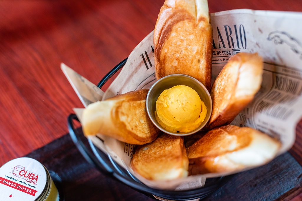 MANGO BUTTER AND PRESSED CUBAN BREAD (V)