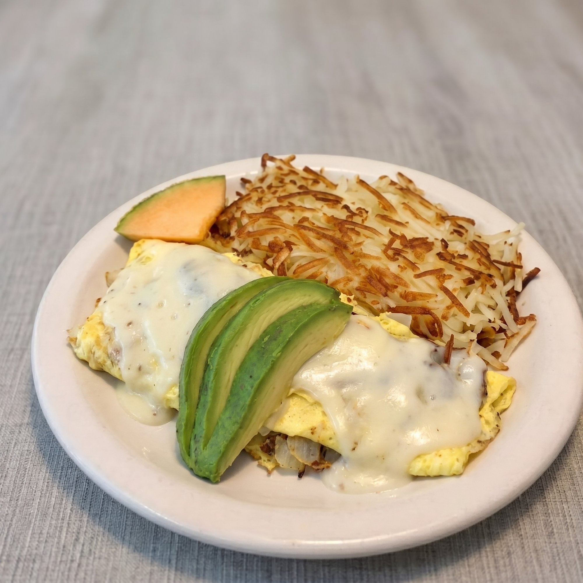 Bacon, Avocado and Swiss Cheese Omelet