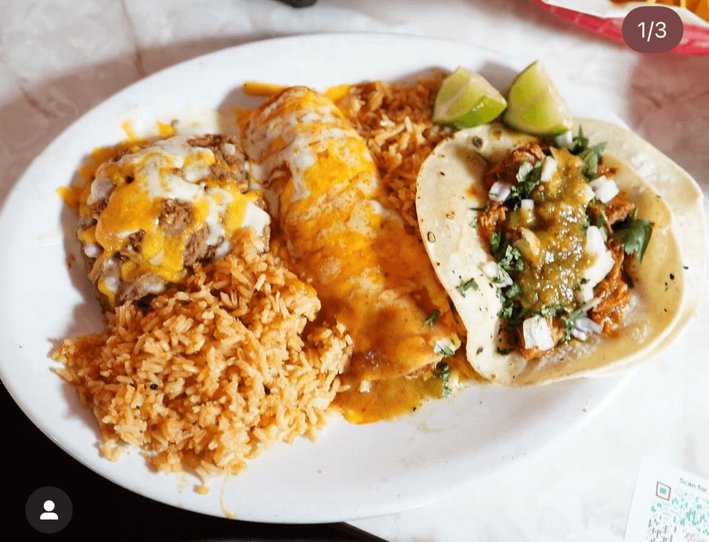Carnitas Taco, Carnitas Enchilada Combo