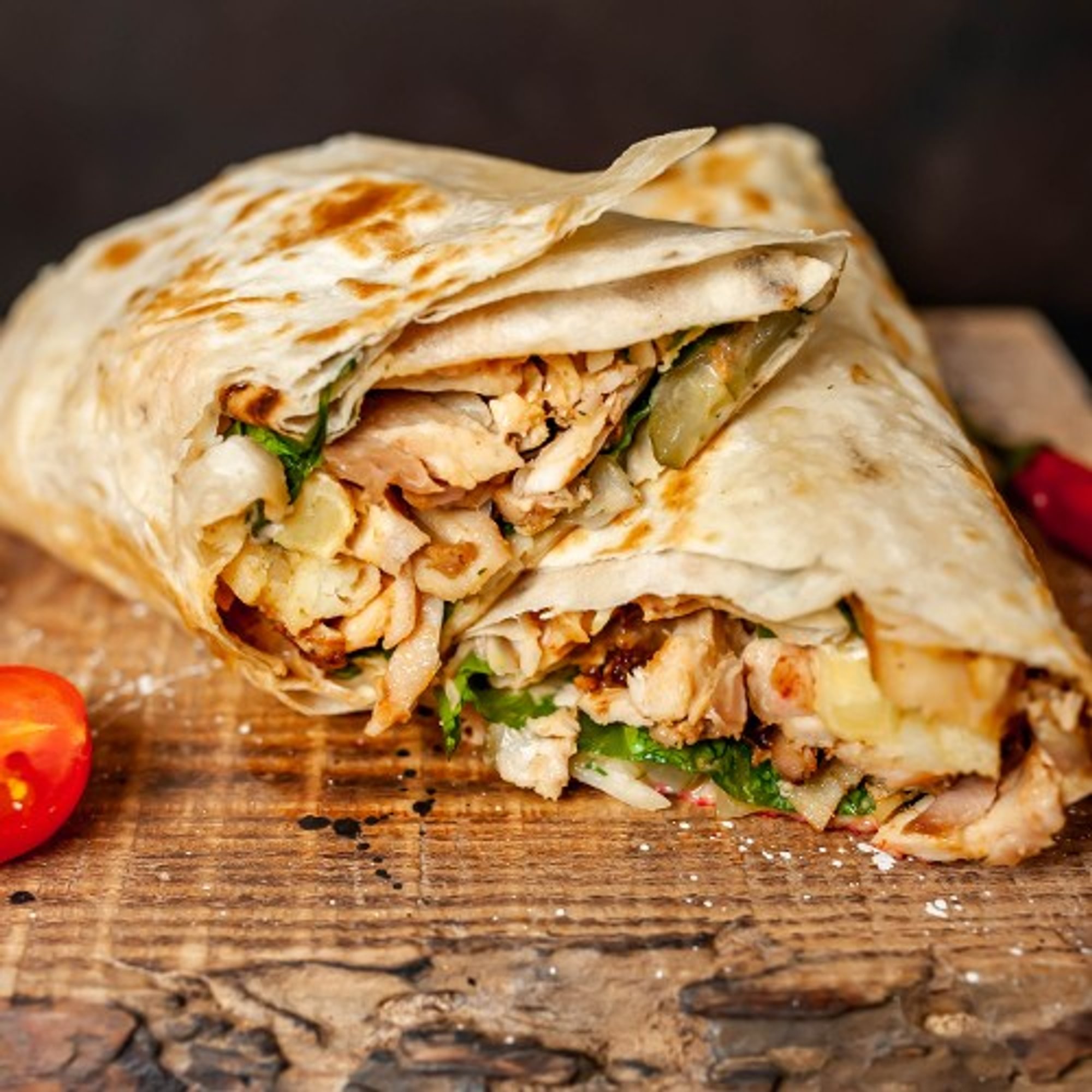 Chicken Naan Wrap