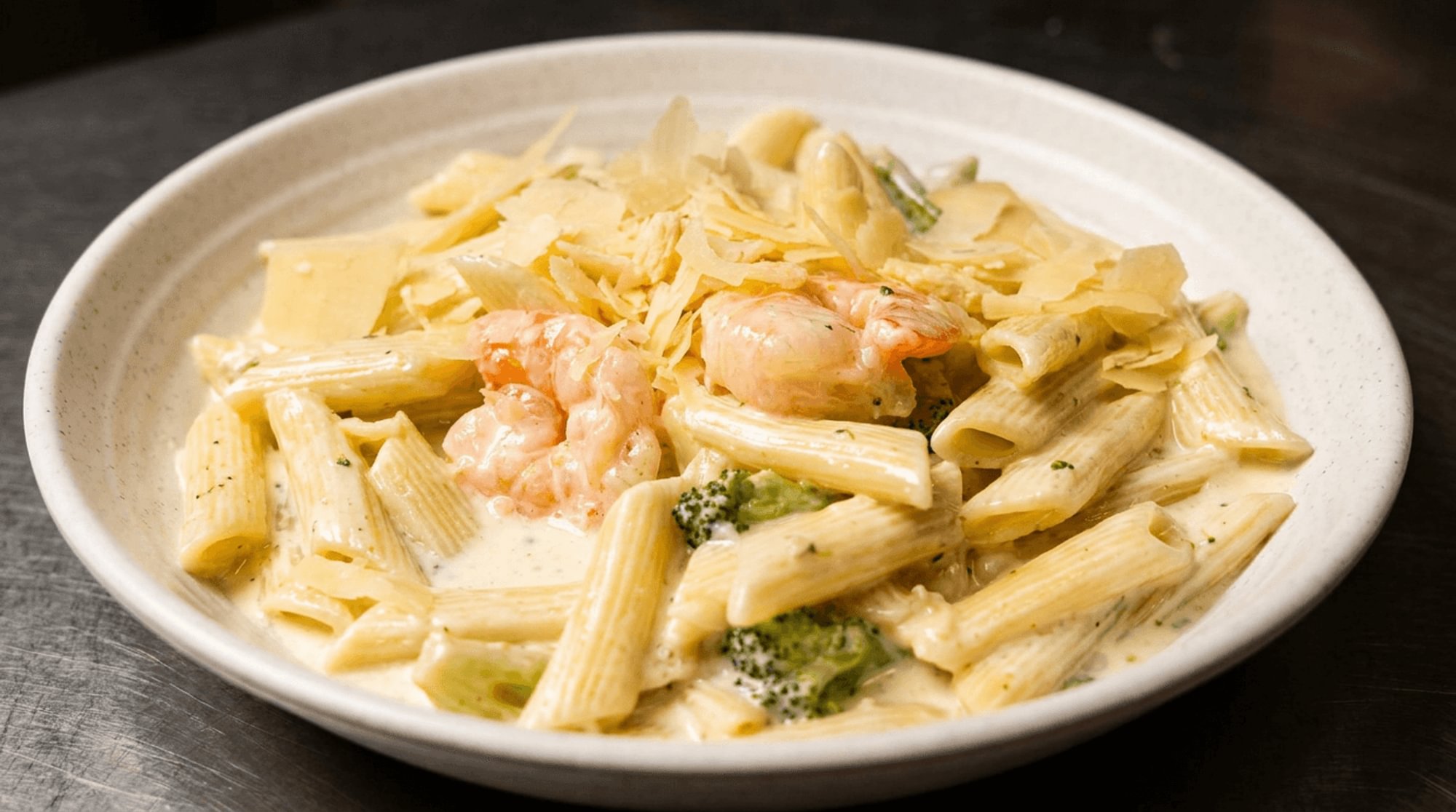 Shrimp Alfredo Penne