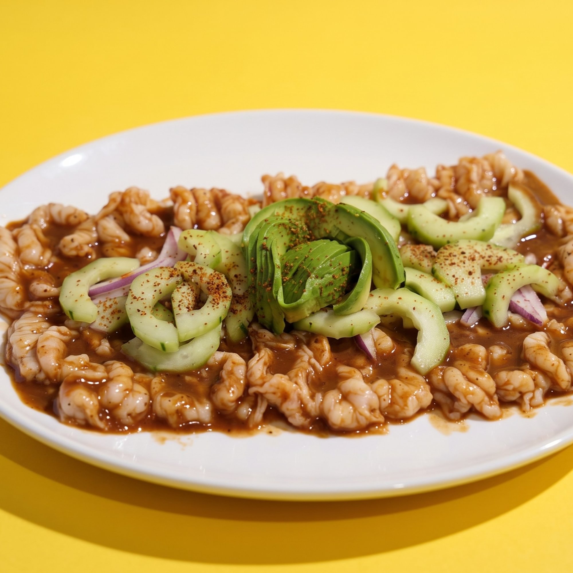 Aguachiles Cazadores [Shrimp in Black Sauce]