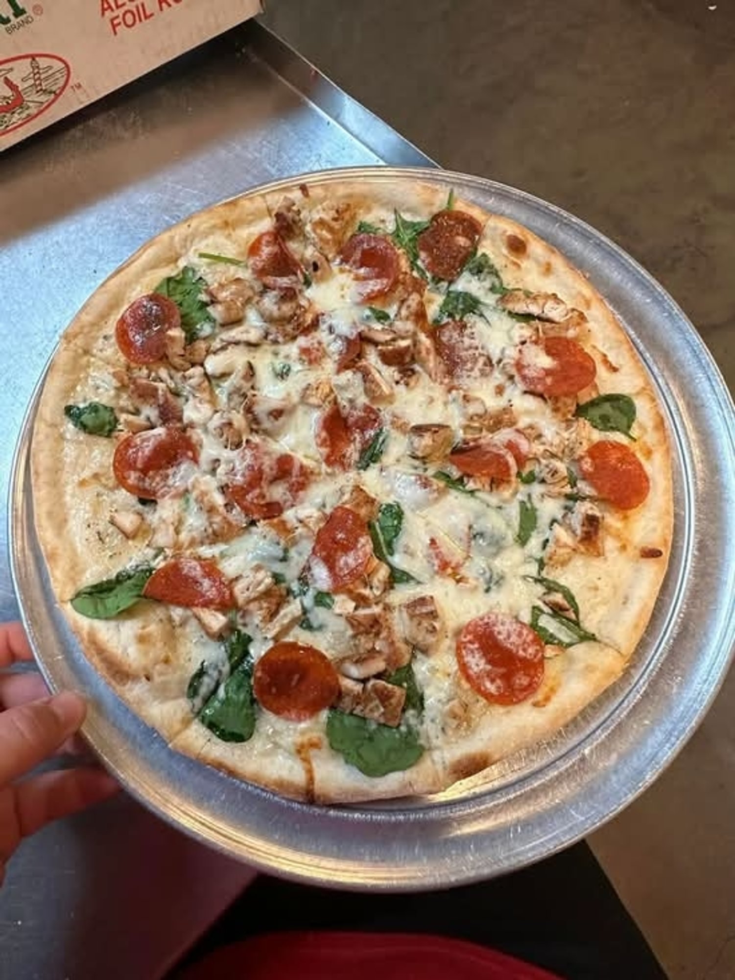 Chicken Alfredo Pizza