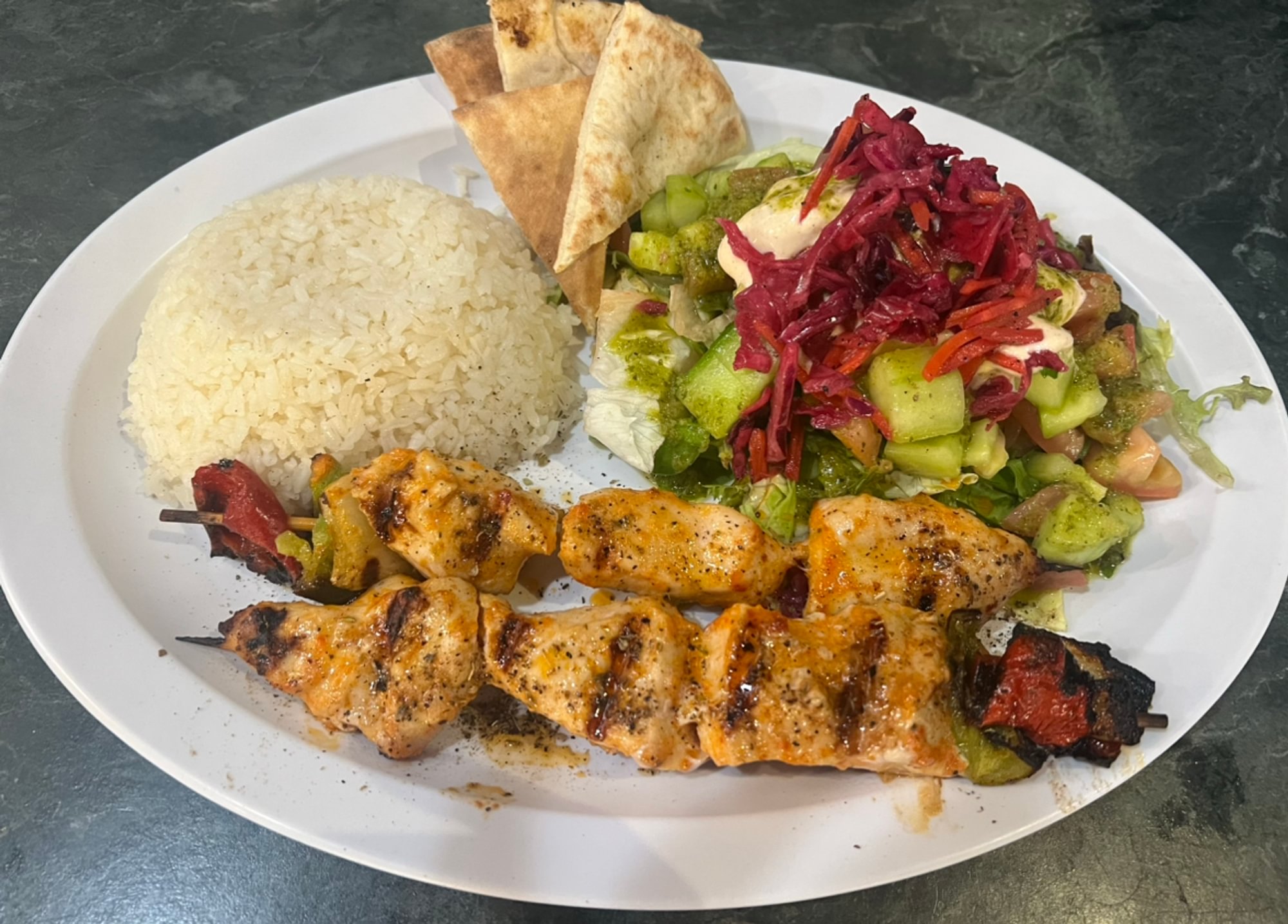 Chicken Shish-Kebab Plate