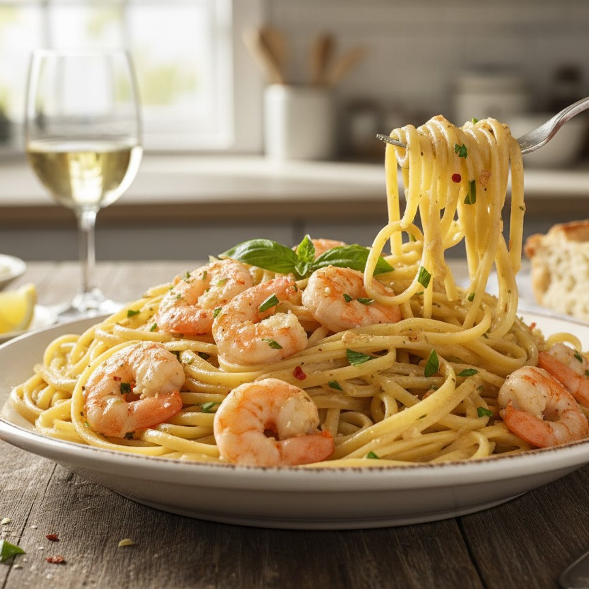 AIOLI SHRIMP PASTA