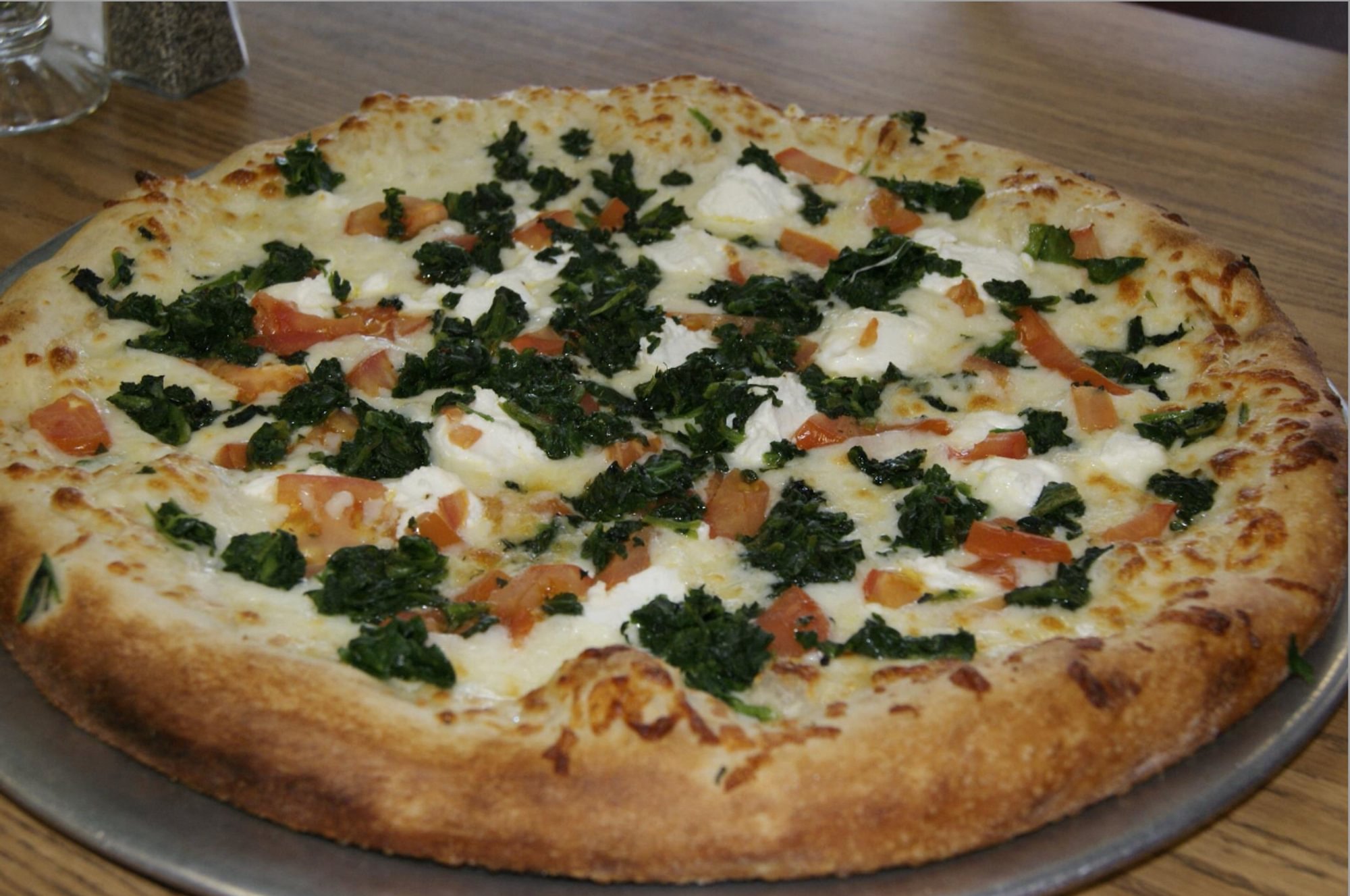 White Spinach Pizza
