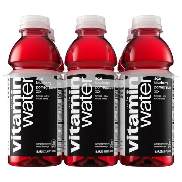 vitaminwater Acai Blueberry Pomegranate Flavored Water Bottles