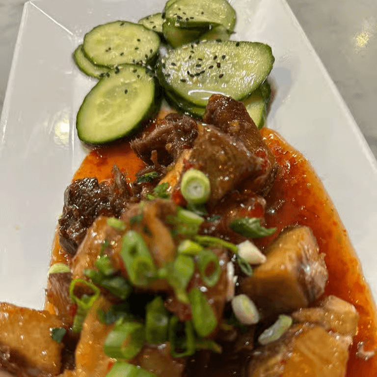 Asian pork bites dinner