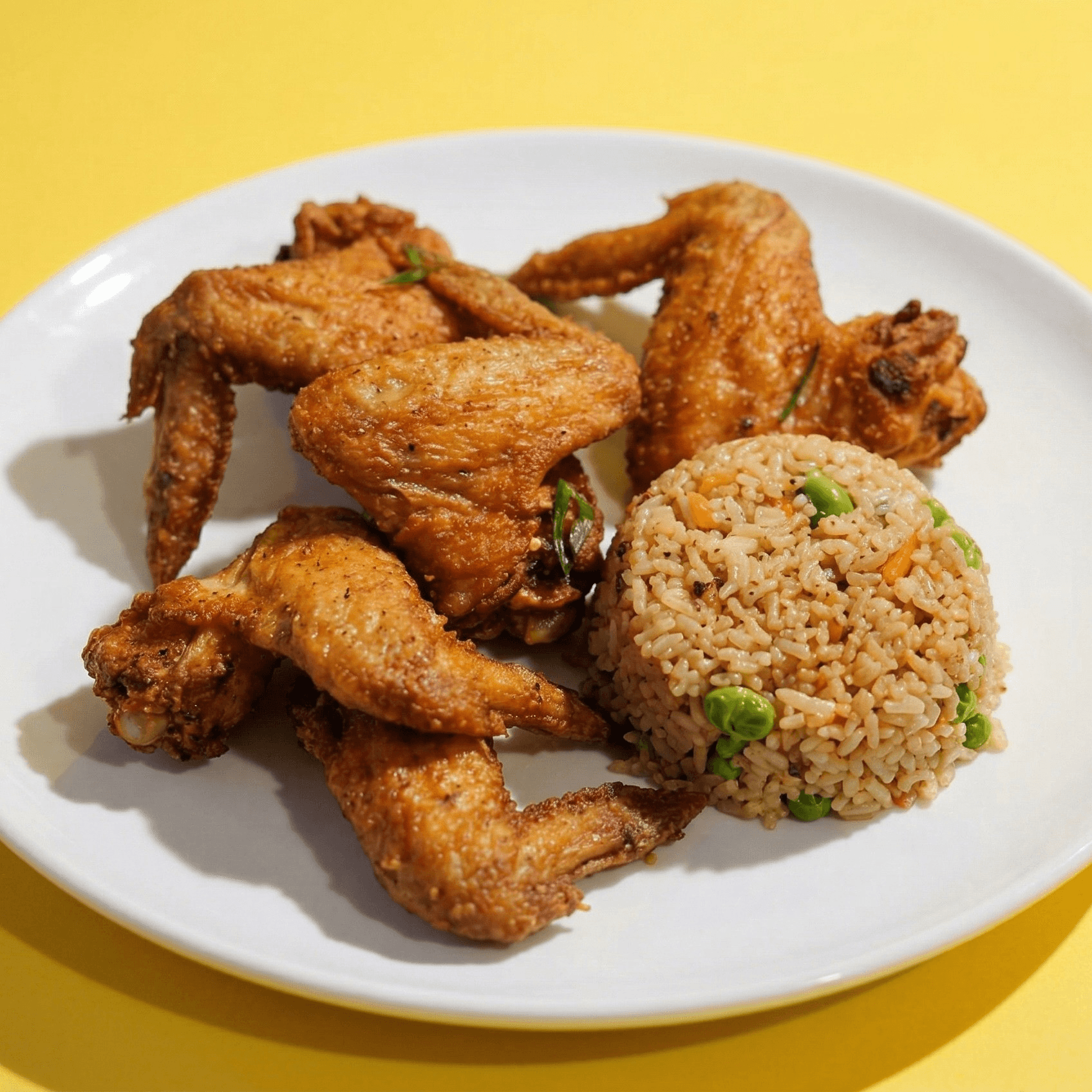 Chicken Wing (4) With House Fried Rice
