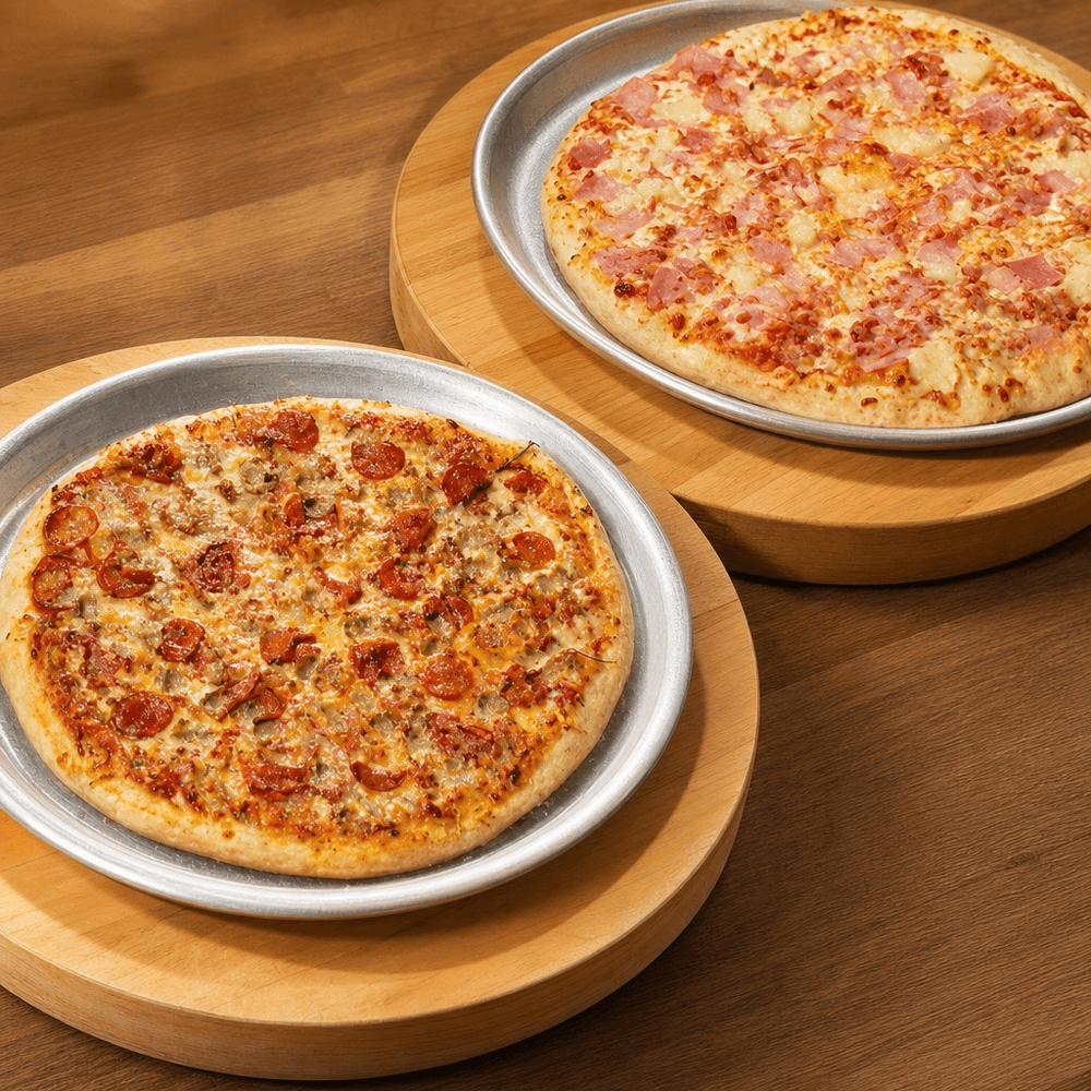Two Medium 2-Topping Pizzas