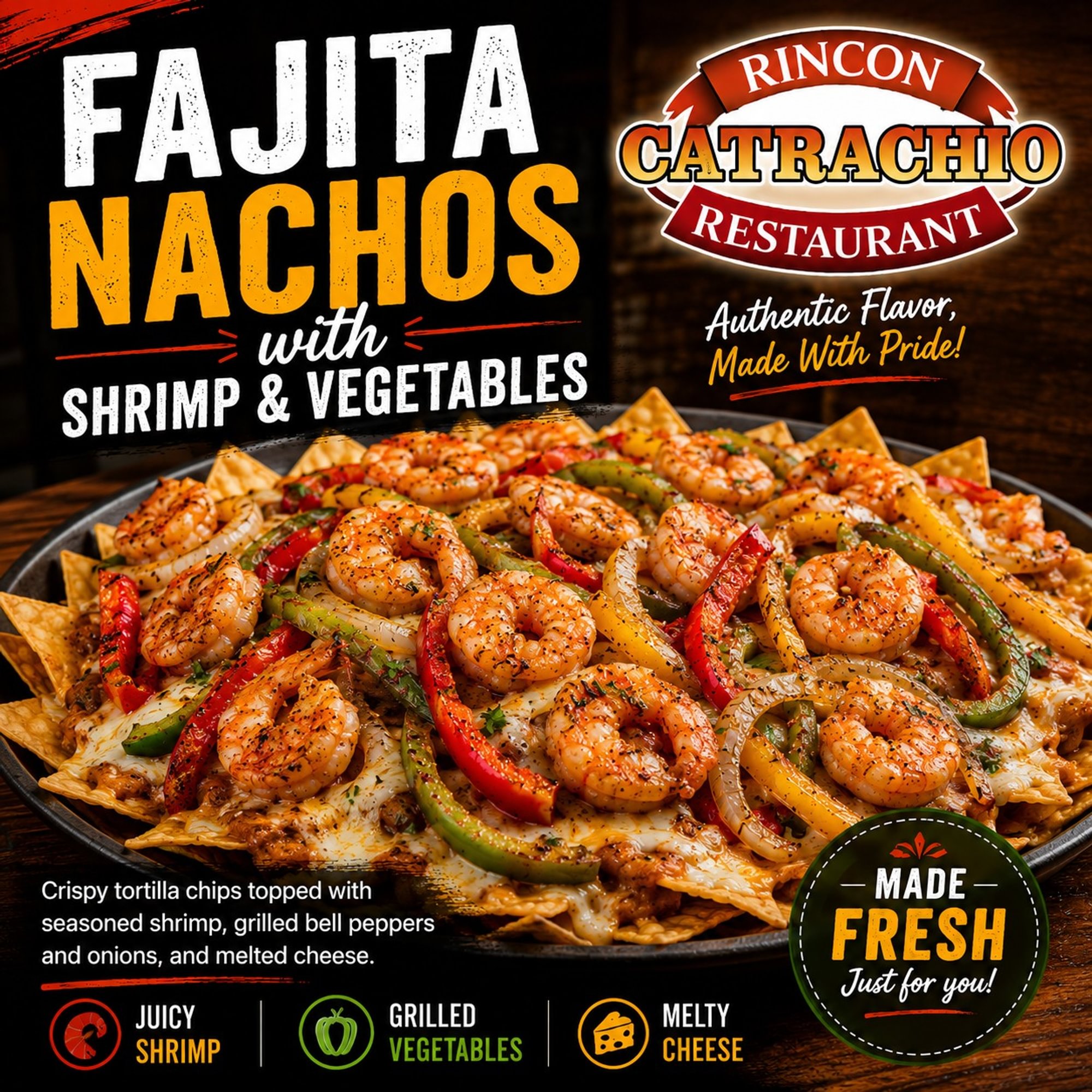 Fajita Nachos With Shrimp 🦐
