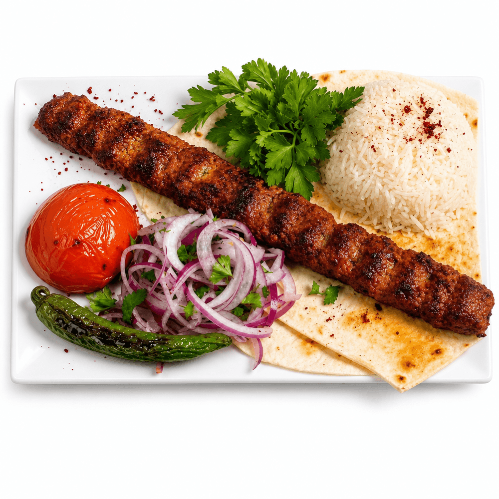 Adana Kabob Platter with Rice