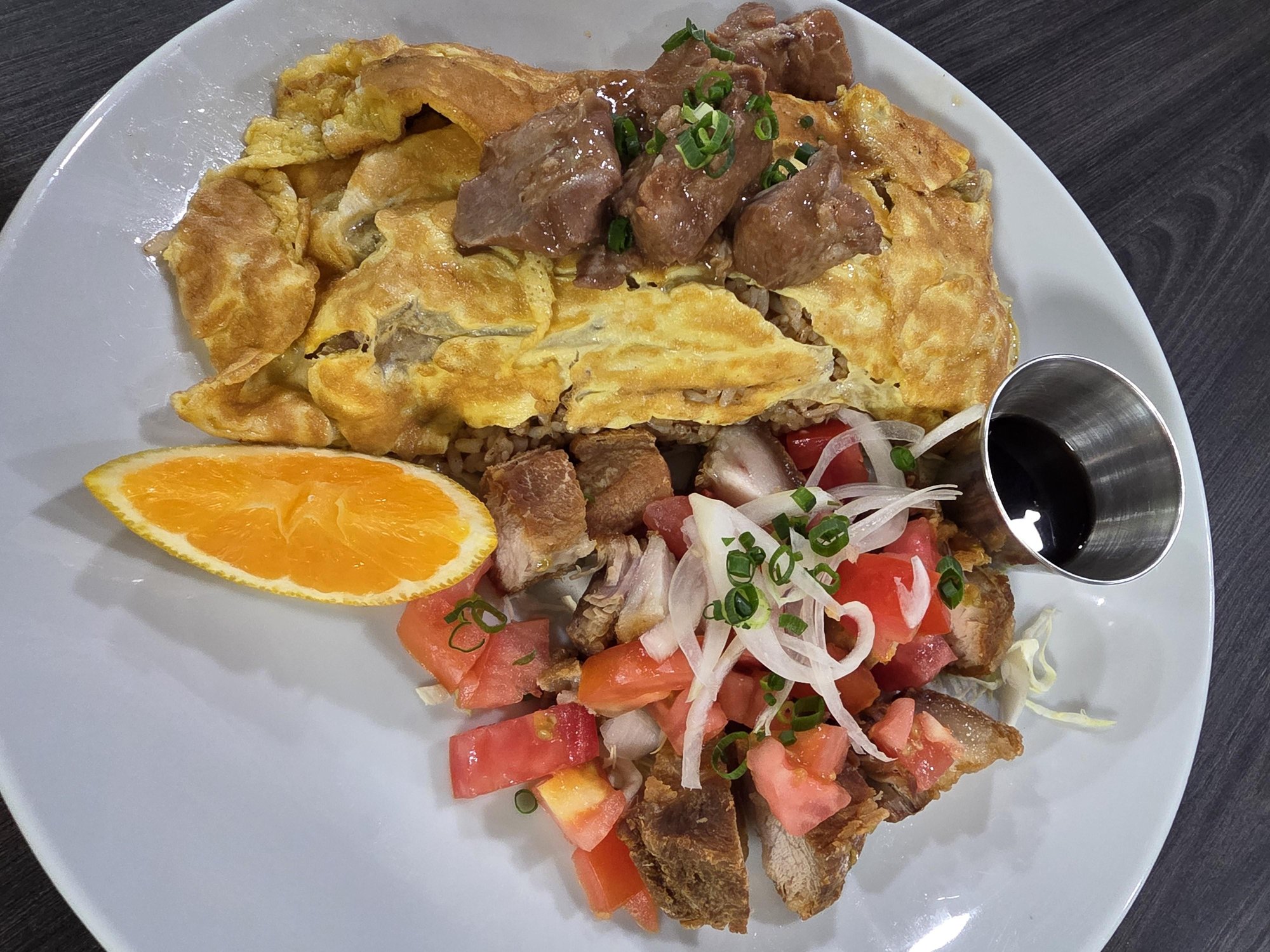 Adobo Fried Rice Omelette Combo