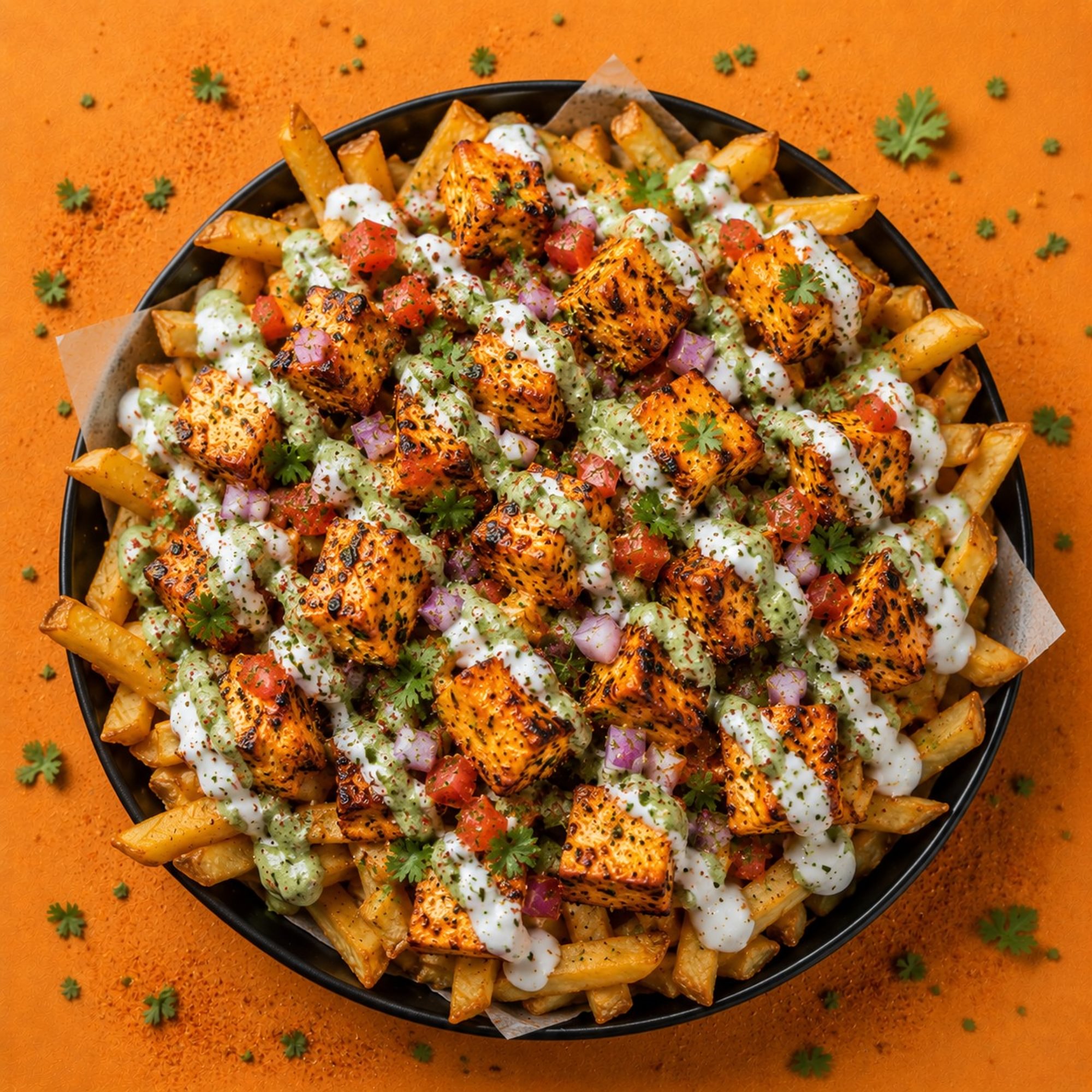 Paneer Tikka Loaded Fries