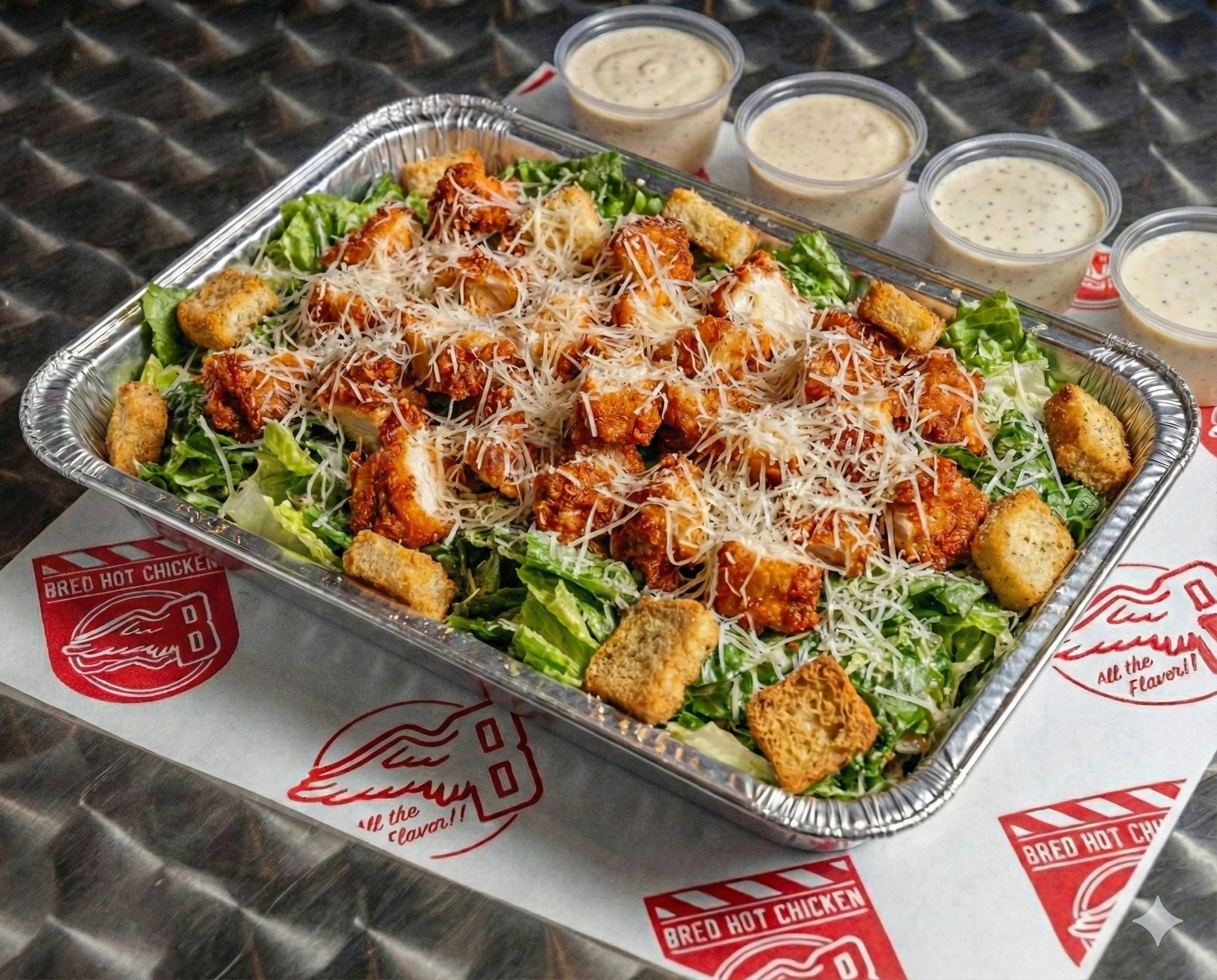 Hot Chicken Caesar Salad Platter