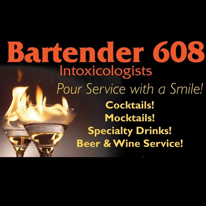 Bartender 608 Intoxicologists &amp; Cocktail Caterers Logo