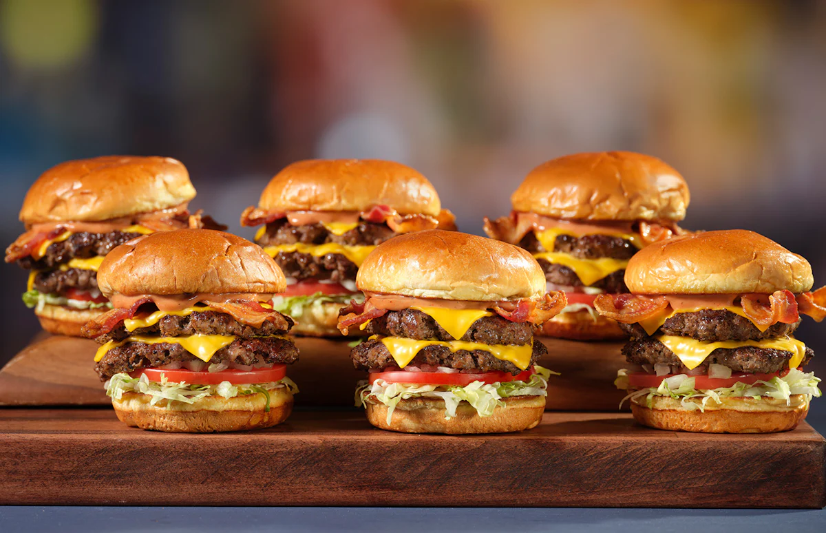 6 Pack Bacon Cheeseburgers