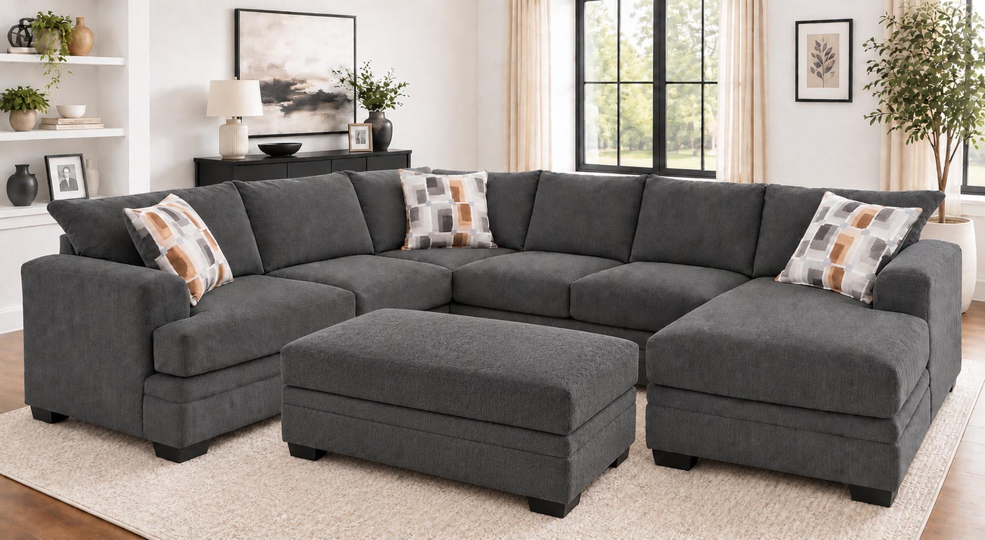 Kendall 3-Piece Sectional w/ Ottoman