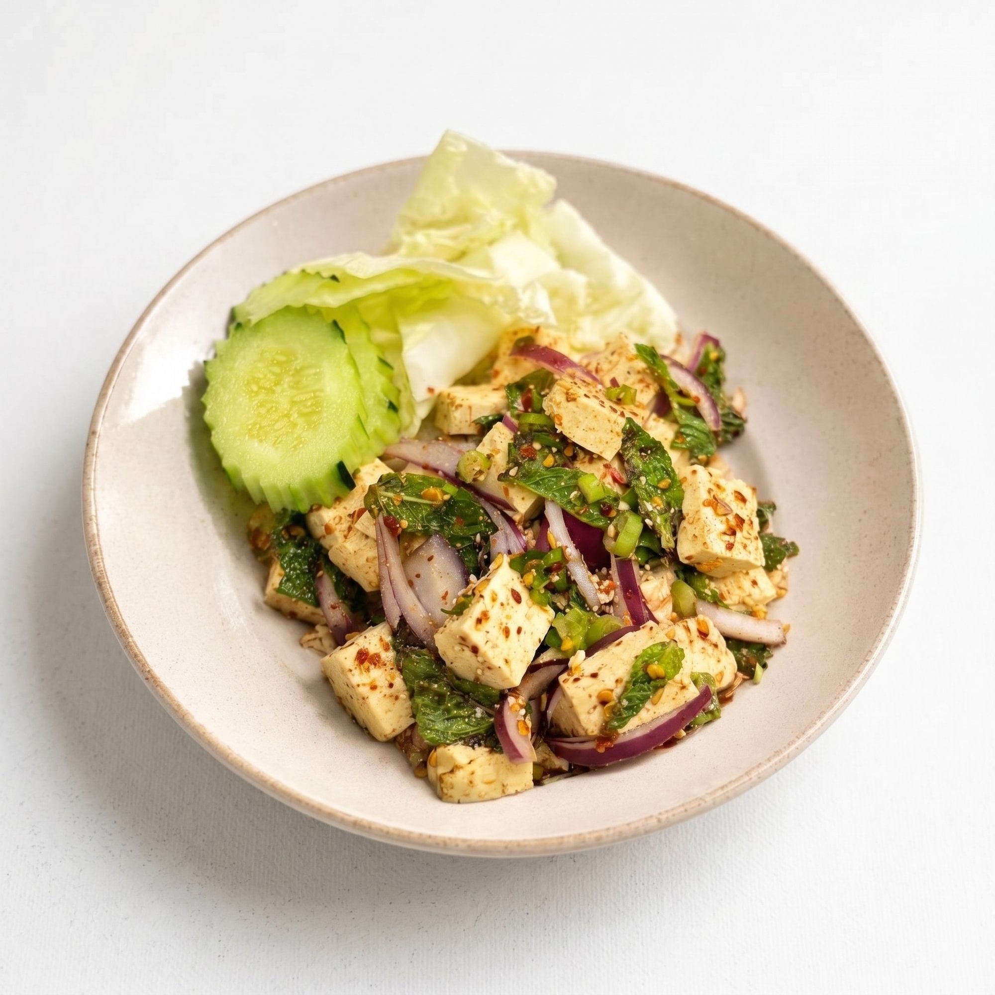Vegan Larb Salad with Tofu