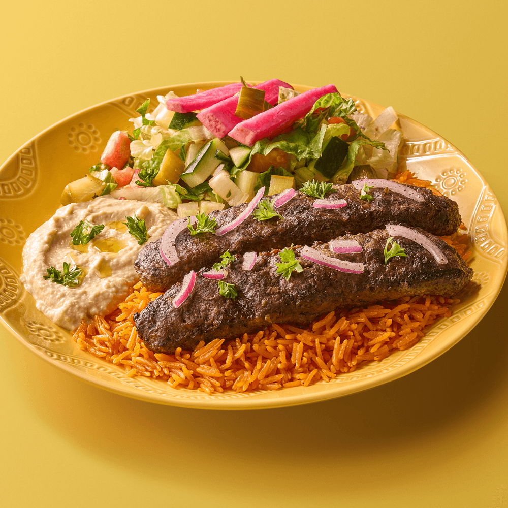 Juicy Egyptian Kofta Kabob Plate