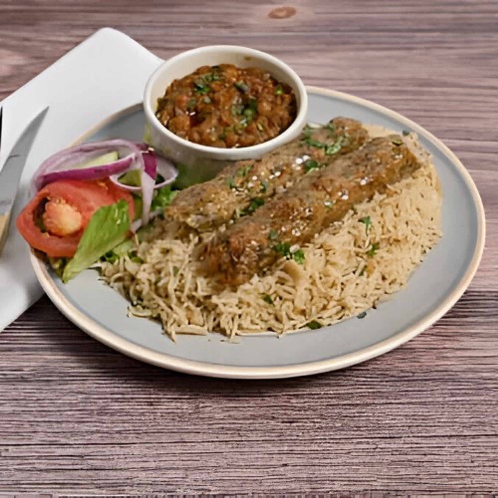 🌶️ Chicken Seekh Kabob Platter