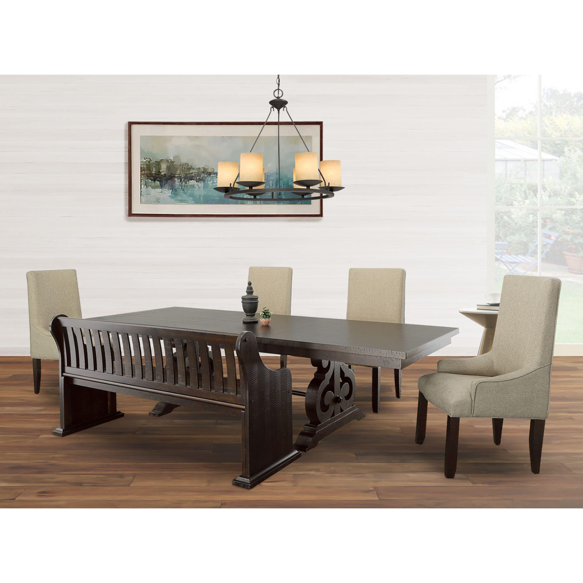6 - Piece Stanford Dining Set with Parson Chair & Bench