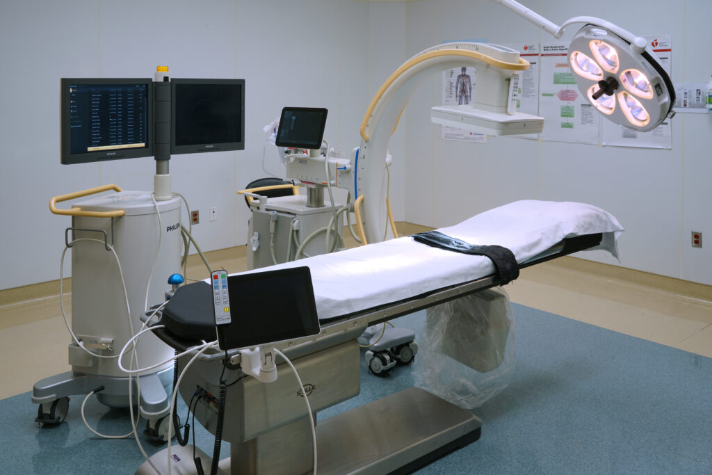 A surgery room at Azura Vascular Care Northeast Philadelphia