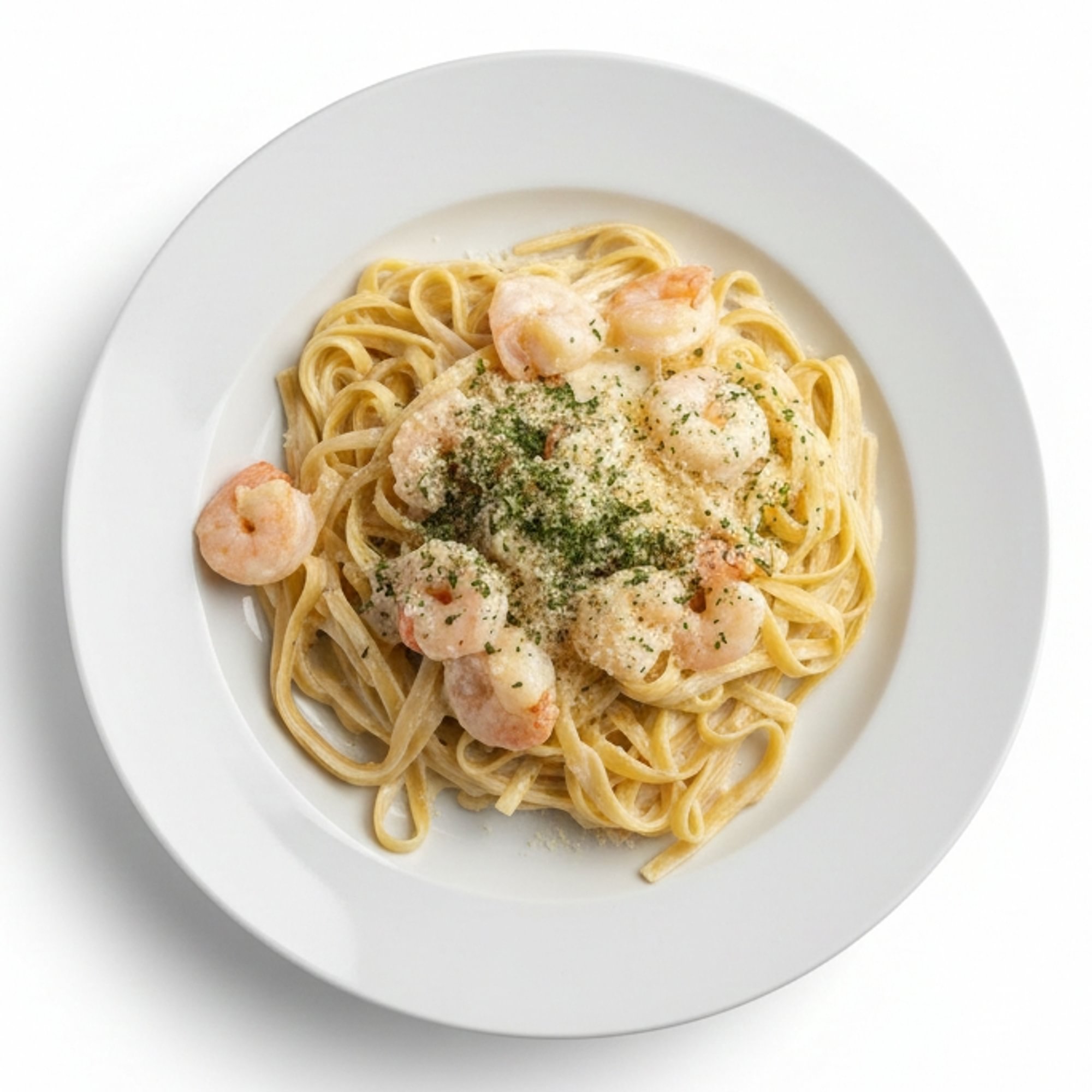 Fettuccine Alfredo with Shrimp