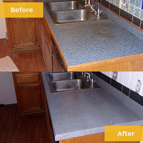 Stained Countertop Refinishing