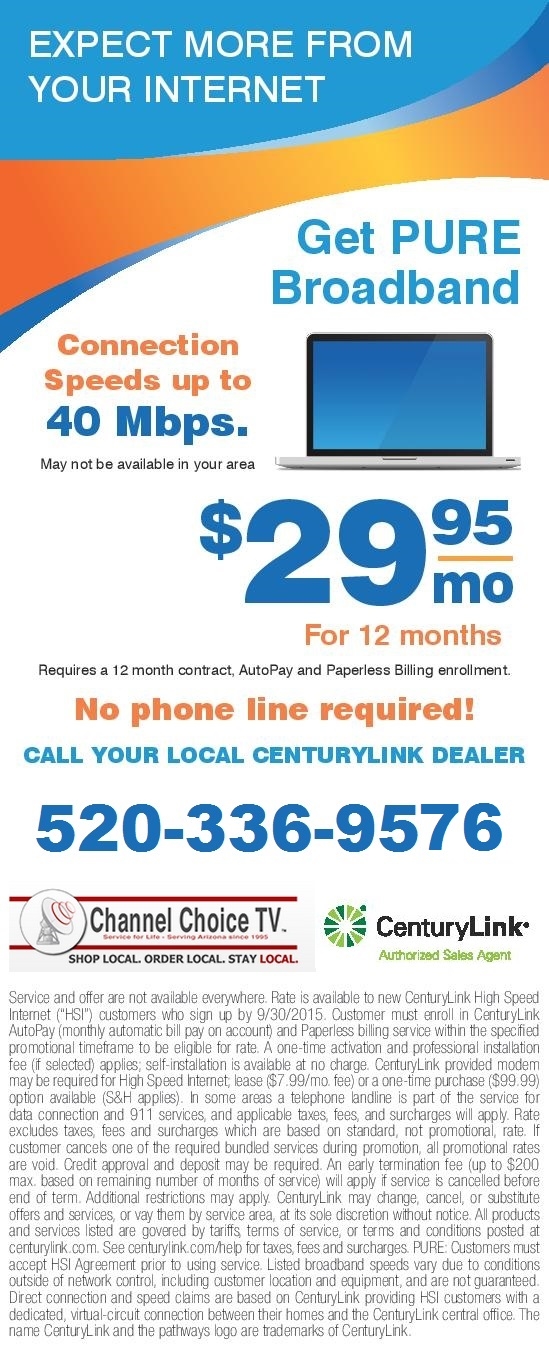 Expect More from your Internet - $29.95/mo for 12 Months!