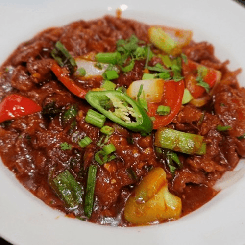 Shredded Lamb with Ginger & Scallion