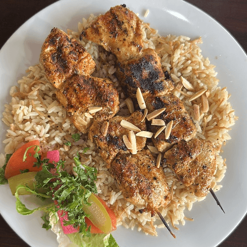 Chicken Kabob Over Rice