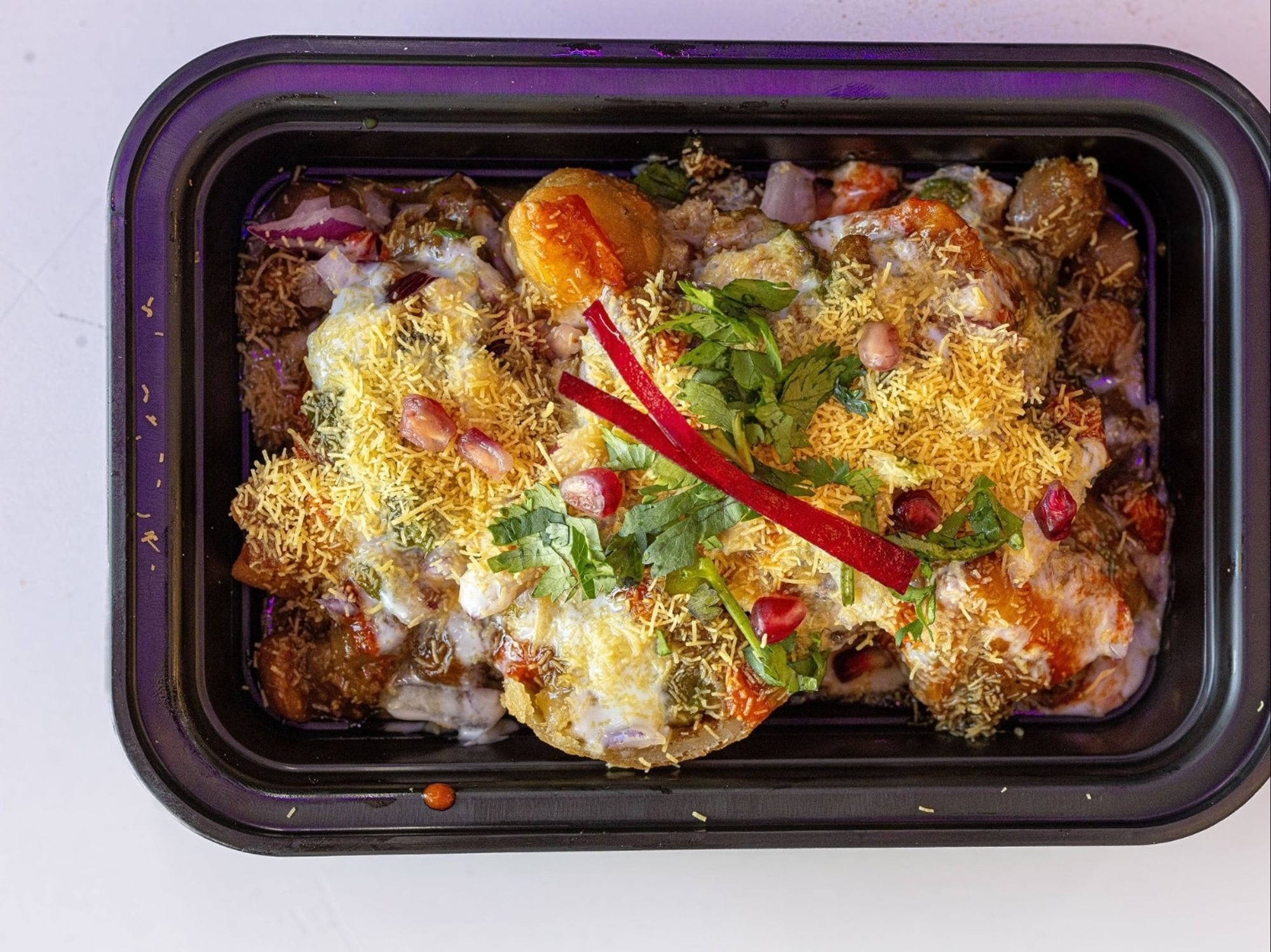 Aloo Tikki Chole Chaat (S)