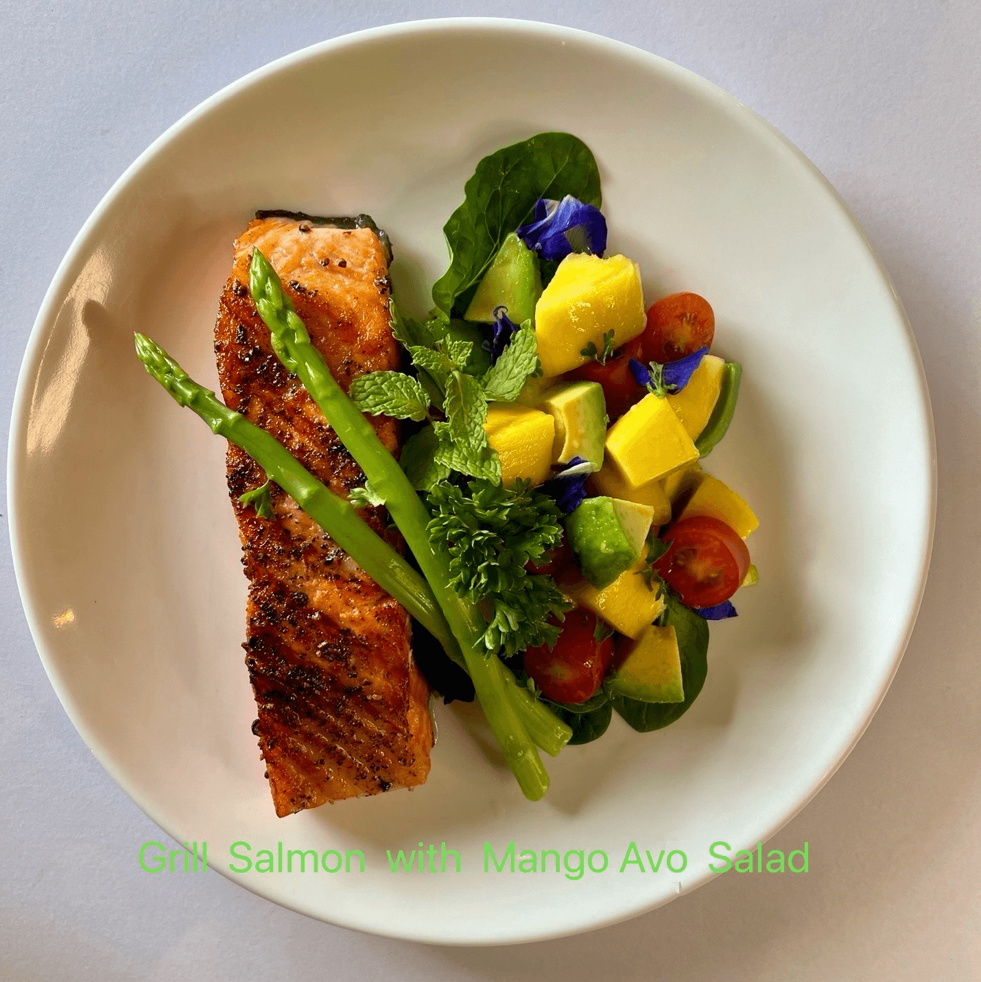 Grilled Salmon Mango Avocado Salad