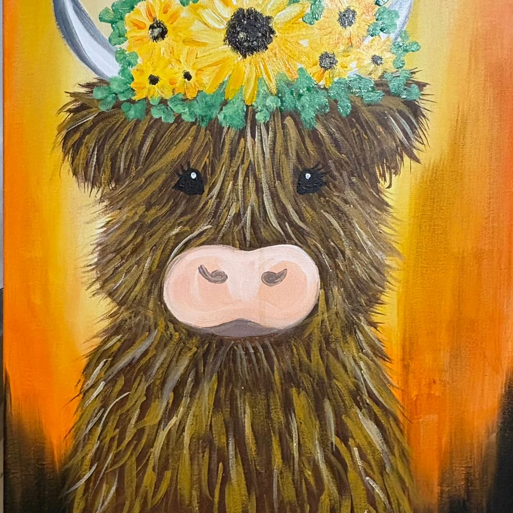 Sip & Paint Wednesday 9/9 Fall Cow