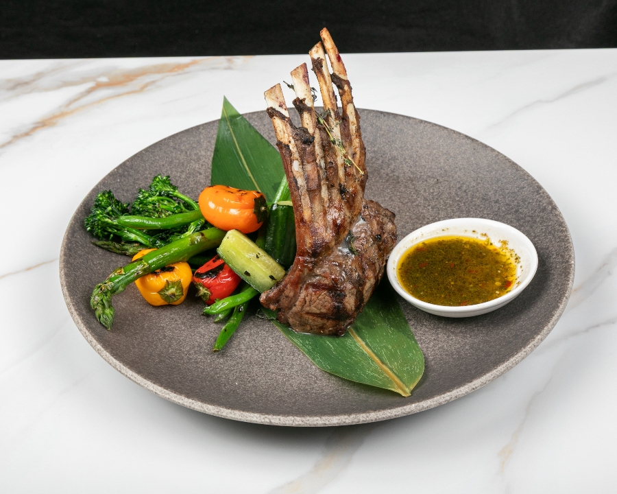 Lamb Chops w/ Black Garlic