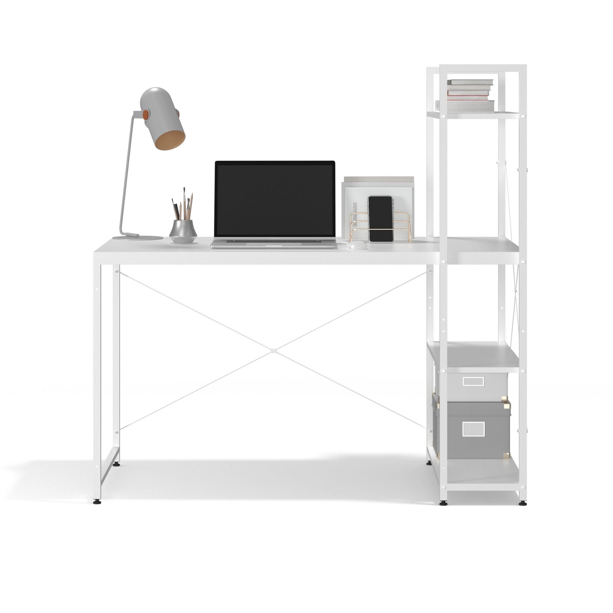 47" Shelf Desk - White