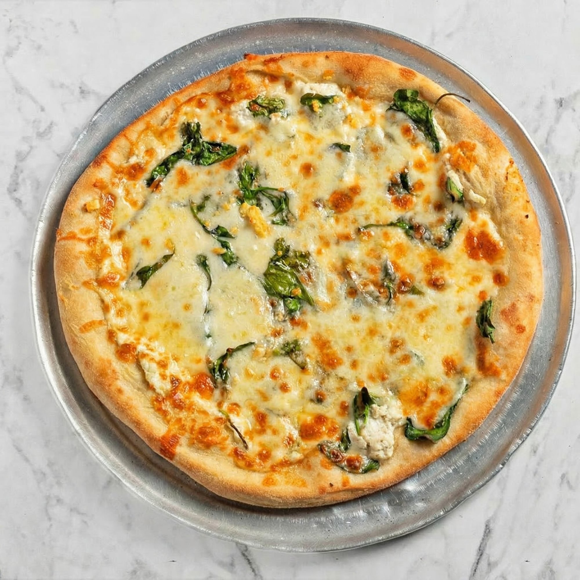 White Spinach Pizza