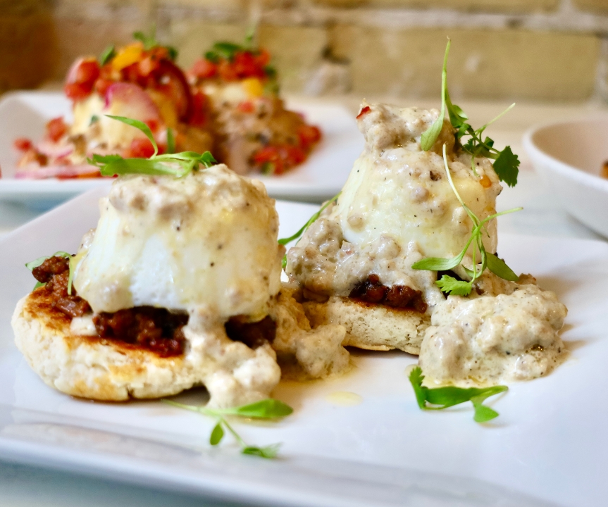 Biscuits and Gravy Benedict